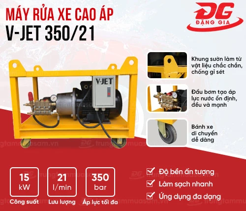 Máy xịt rửa xe cao áp chuyên dụng V-JET 350/21 2