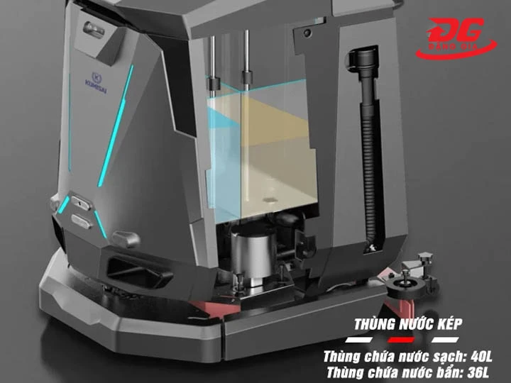 thùng chứa robot chà sàn Kumisai KMS 501 lớn
