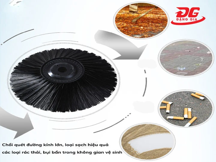 chổi quét Xe quét rác ngồi lái Kumisai KMS-S8