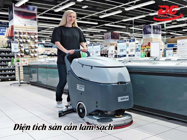 diện tích cần làm sạch