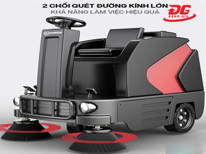 hệ thống chổi xe quét rác ngồi lái Kumisai KMS-S6