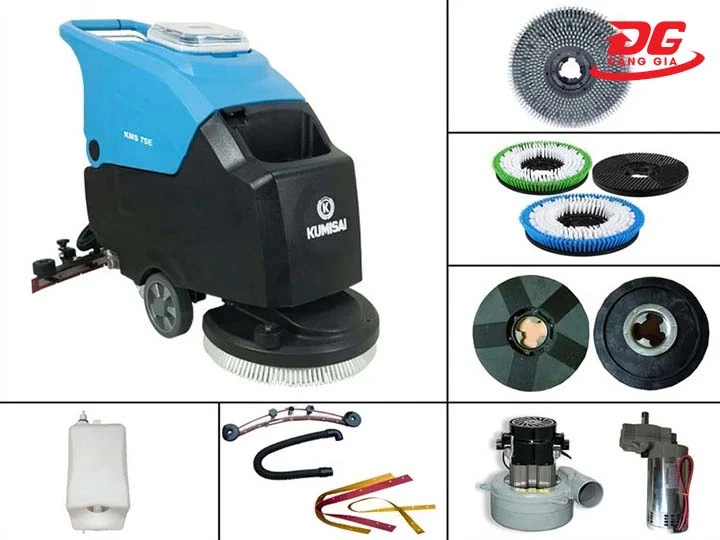 kiểm tra phụ kiện khi thuê máy chà sàn