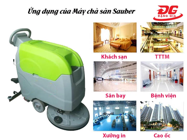 ứng dụng của máy chà sàn Sauber
