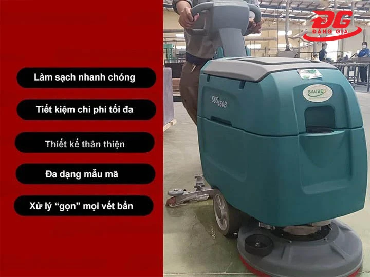 ưu điểm máy chà sàn Sauber