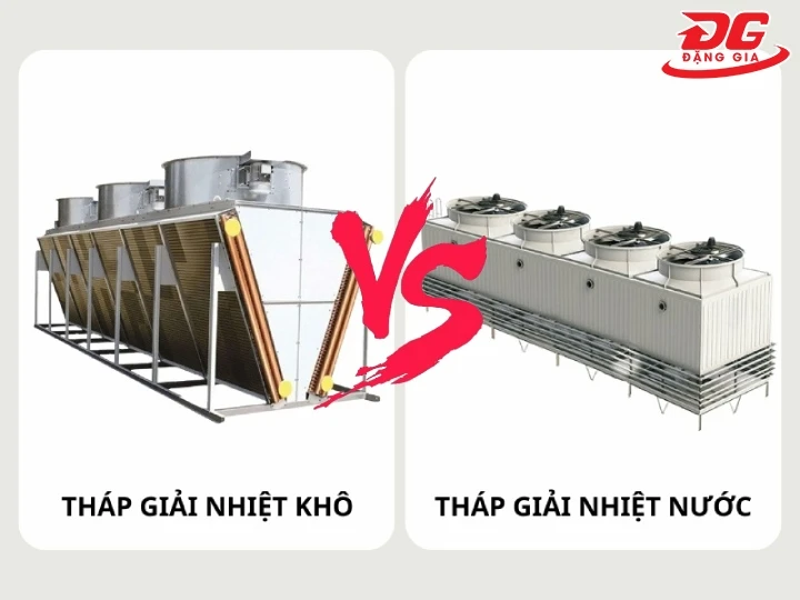 So sánh tháp giải nhiệt khô và nước