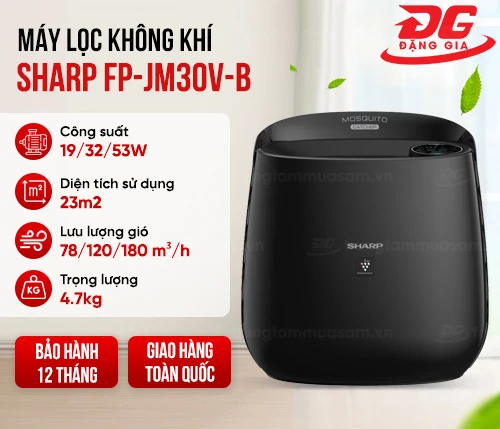 Máy lọc không khí và bắt muỗi Sharp FP-JM30V-B 2