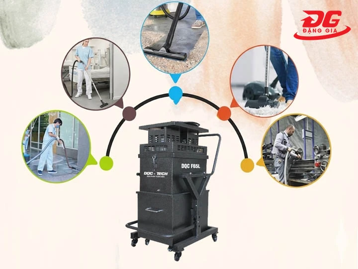 ứng dụng Máy hút bụi công nghiệp DQC - Tech F65L HEPA