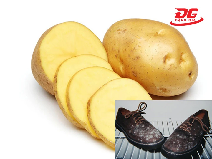 Loại bỏ mốc trên giày da bằng khoai tây