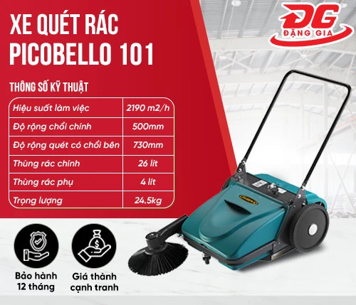 Xe quét rác đẩy tay Picobello 101 2