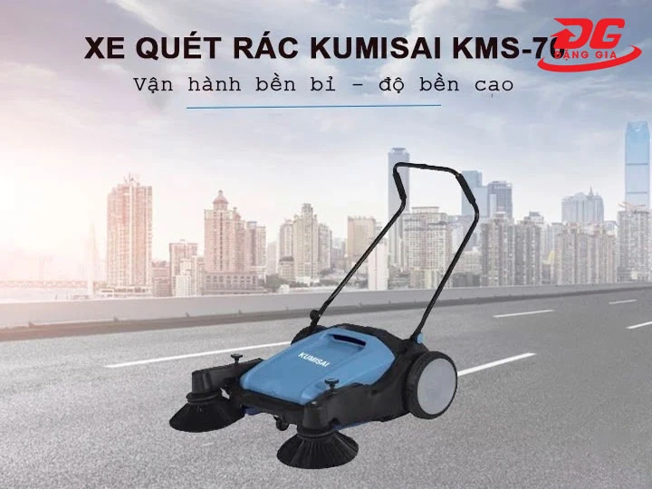 Nguyên lý vận hành Xe quét rác đẩy tay Kumisai KMS-70