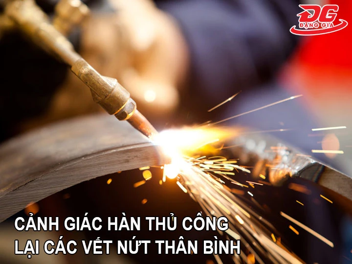 cảnh giác mối hàn che vết nứt trên bình chứa khí nén cũ