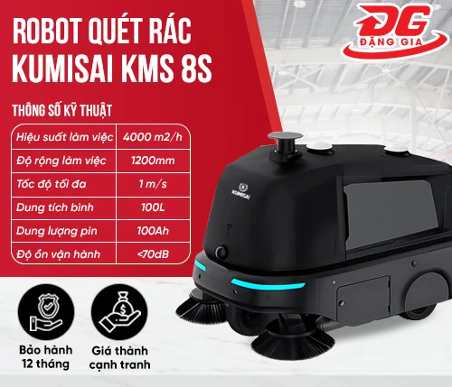 Robot quét rác Kumisai KMS 8S 2