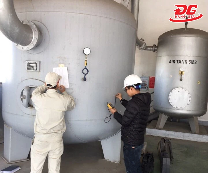 vận hành và test thử bình chứa khí nén cũ