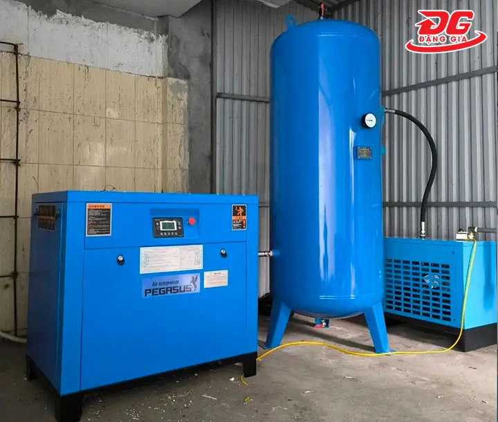 vị trí lắp đặt bình chứa khí nén cũ