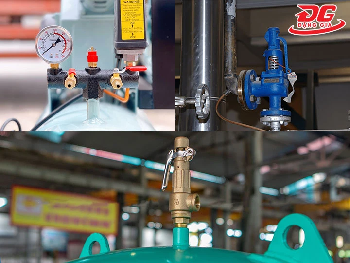 vị trí lắp Van an toàn máy nén khí