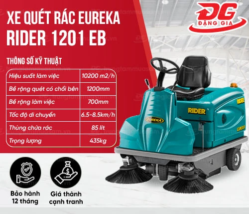 Xe quét rác ngồi lái Floor sweeper Rider 1201 EB 2