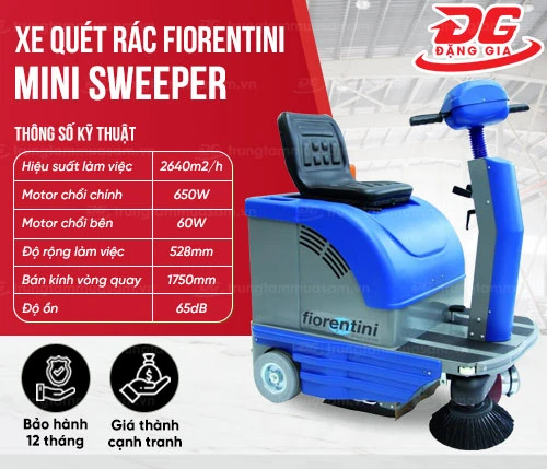 Xe quét rác Fiorentini Mini Sweeper 2