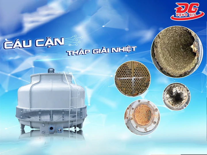 cáu cặn trong tháp giải nhiệt