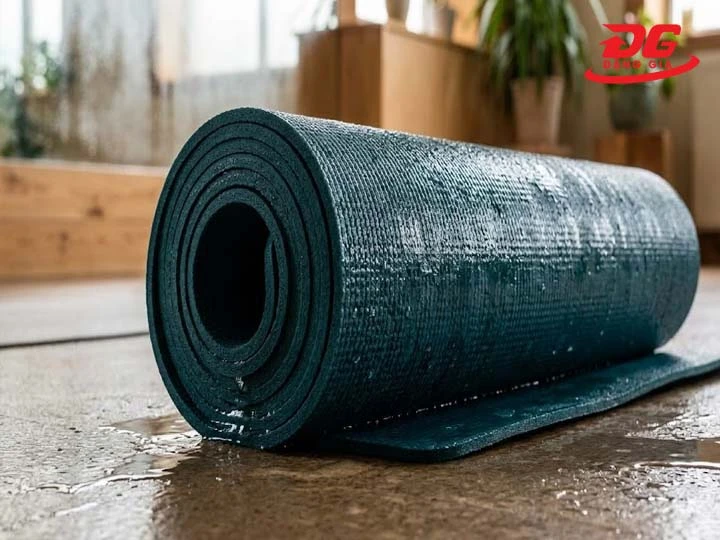 không cuộn thảm khi còn ướt