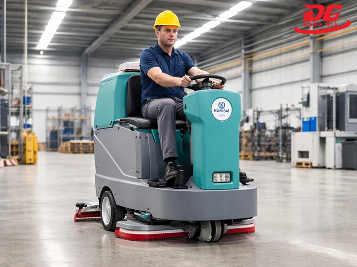 máy chà sàn Kumisai KMS D8F ngồi lái hiện đại
