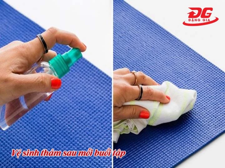 vệ sinh sau mỗi buổi tập