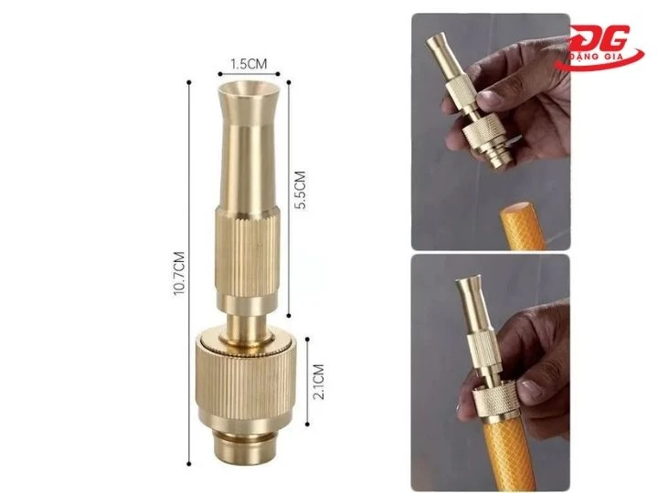 Cách lắp đầu vòi xịt tăng áp đồng thau khá đơn giản