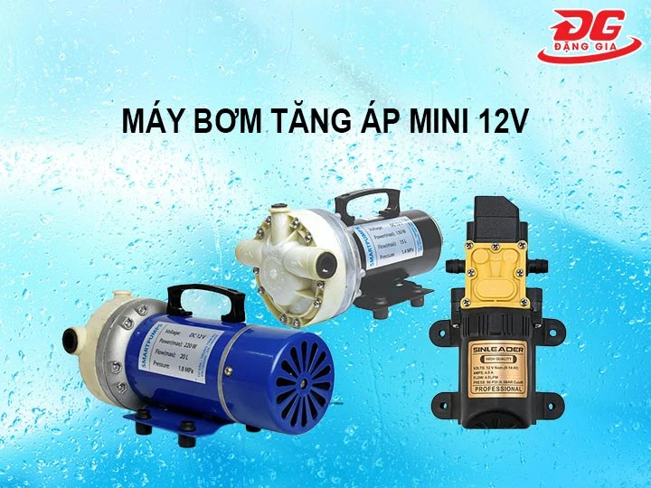 Máy bơm tăng áp mini 12V tự ngắt