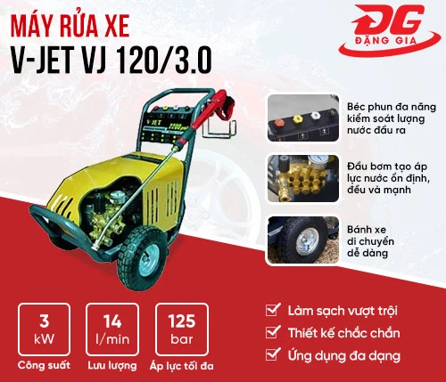 Máy rửa xe chuyên dụng V-JET VJ 120/3.0 2