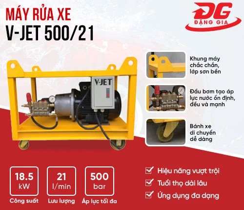 Máy xịt rửa xe ô tô cao áp V-JET 500/21 2