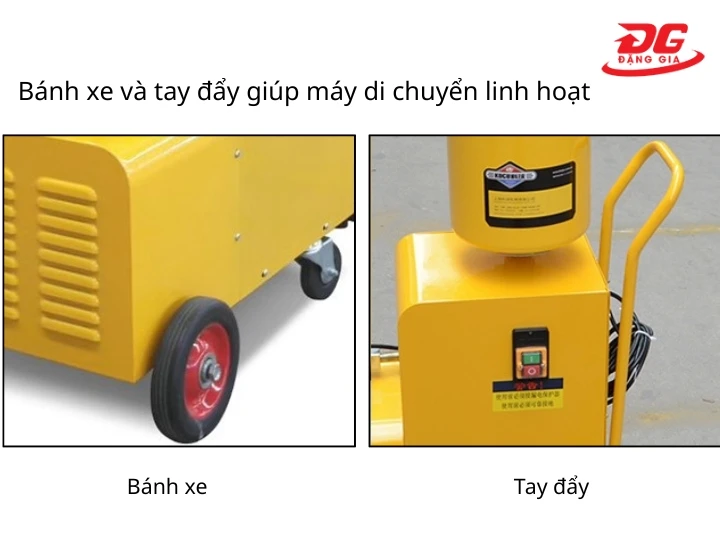 Hệ thống di chuyển Palada PD-D1 gồm tay đẩy và bánh xe