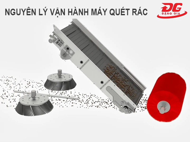 nguyên lý vận hành Xe quét rác ngồi lái