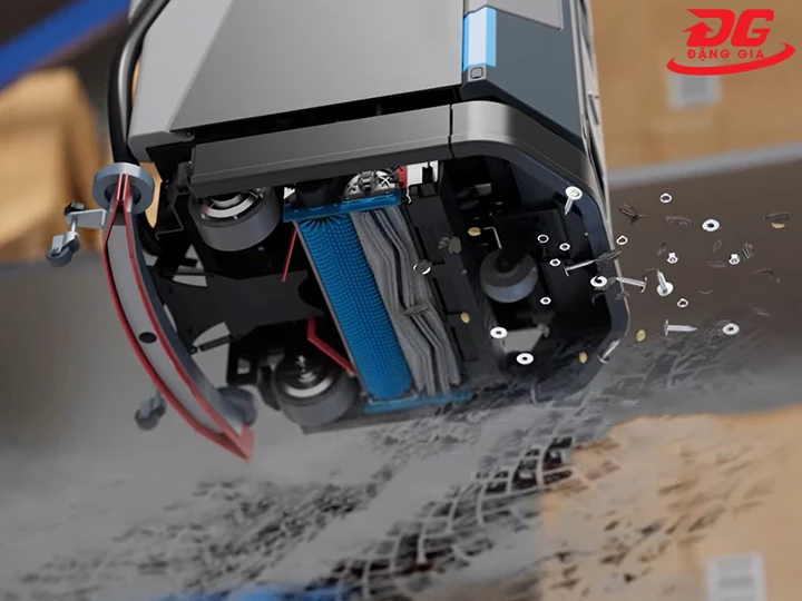 robot cha sàn Kumisai KMS 502 làm sạch nhanh