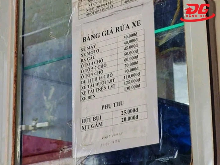 tiệm rửa xe tại Hải Phòng giá minh bạch