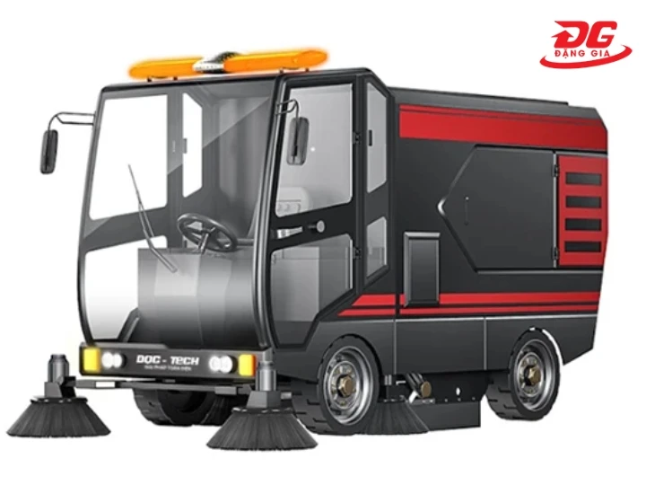 Xe quét rác DQC - Tech 14F kiểu ngồi lái mang tới hiệu quả làm sạch nhanh mà nhàn cho nhân viên vệ sinh