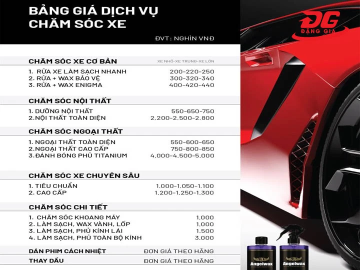 dịch vụ rửa xe ô tô quận 4