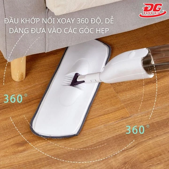 cây lau nhà phun sương xoay 360 độ
