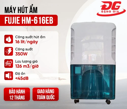 Máy hút ẩm dân dụng Fujie HM-616EB 2