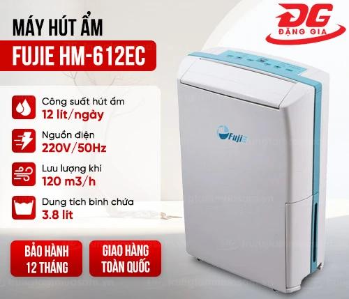 Máy hút ẩm dân dụng Fujie HM-612EC 2