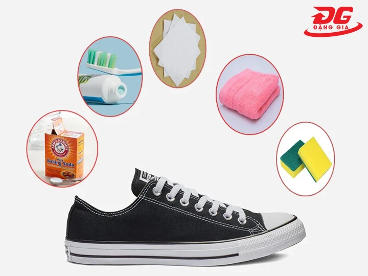 Chuẩn bị giặt giày Converse