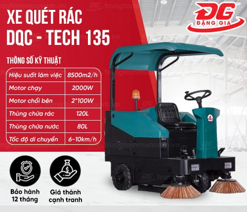 Xe quét rác ngồi lái DQC - Tech 135 2
