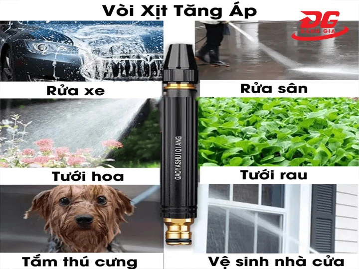 ứng dụng vòi xịt tăng áp