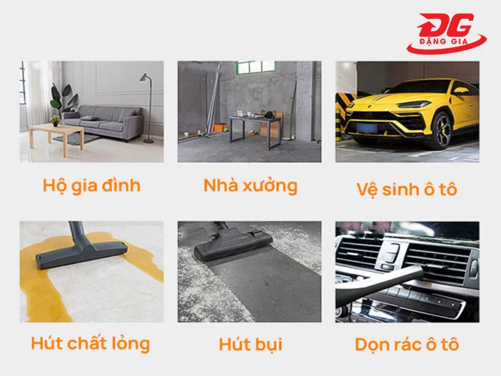 ứng dụng máy hút bụi 20L