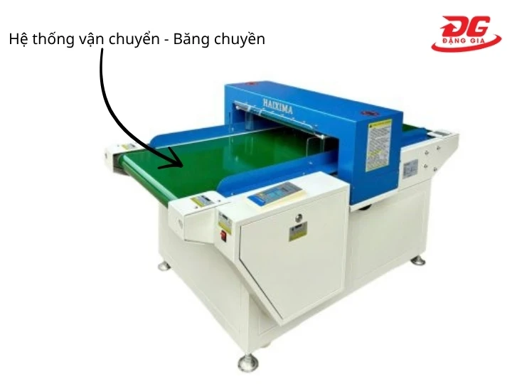Băng chuyền trên máy dò kim loại Xray