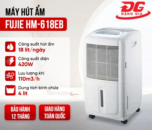 Máy hút ẩm dân dụng Fujie HM-618EB 2