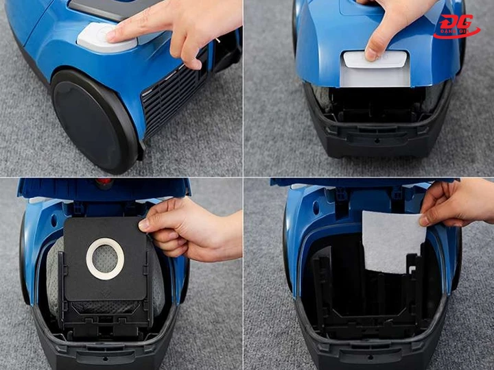 Đổ bụi bẩn và dọn dẹp máy sau khi sử dụng xong