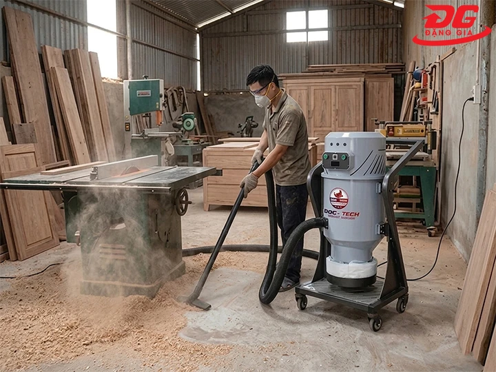 Máy hút bụi gỗ công nghiệp: Phân loại, ứng dụng và địa chỉ mua