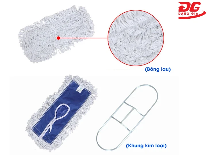 cấu tạo cây lau nhà màu xanh 40 cm