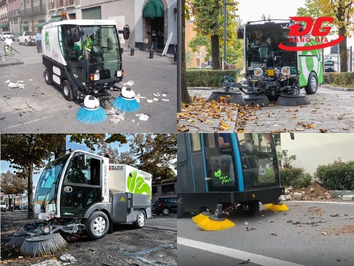 Xe quét rác làm việc trên mọi địa hình