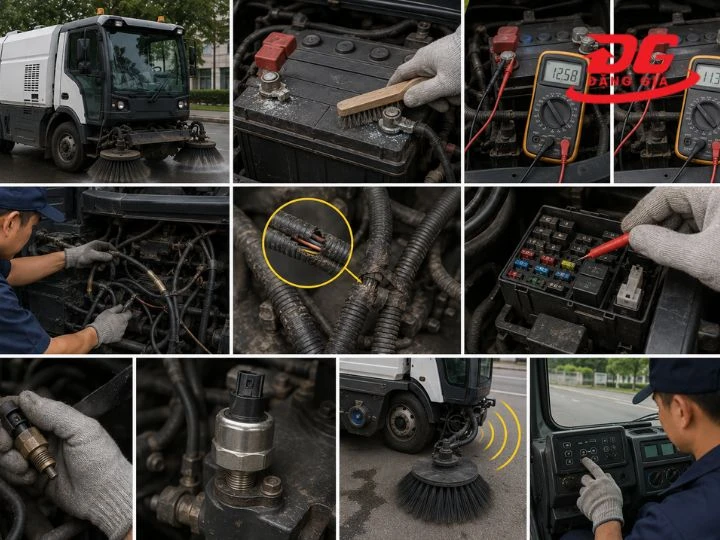 Những bộ phận của xe quét rác ưu tiên được bảo trì