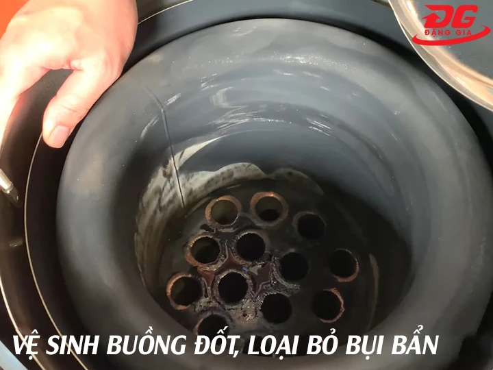 vệ sinh buồng đốt, loại bỏ bụi bẩn